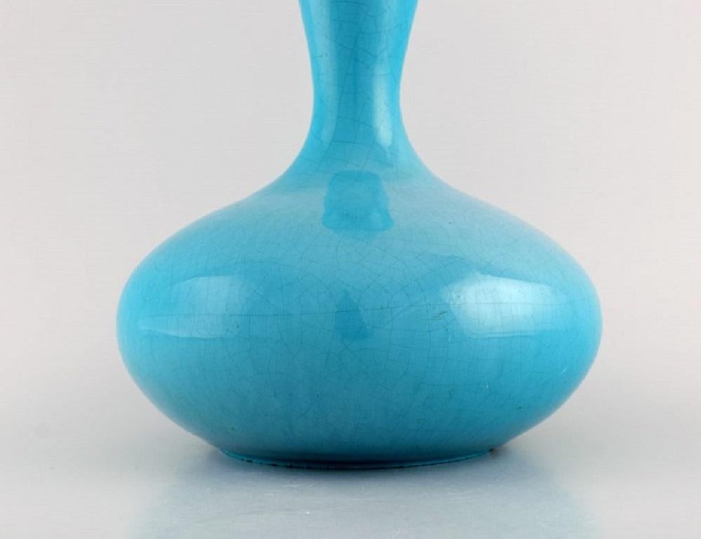 French Clément Massier for Golfe Juan. Antique Vase in Glazed Ceramics