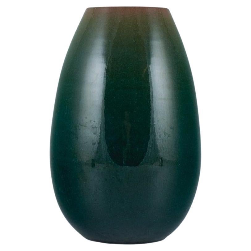 Clément Massier '1845 - 1917' for Golfe-Juan, Unique Ceramic Vase, Approx. 1910 For Sale