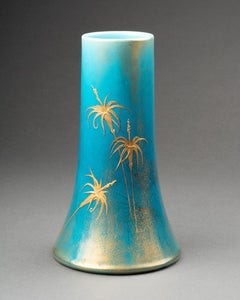 Clément Massier and L. Levy : Set of 3 glazed ceramic vases C.1900