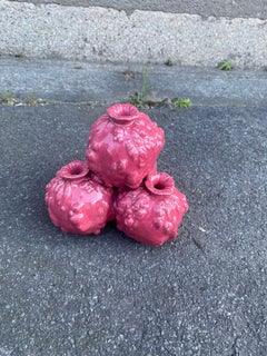 Jugendstil-Blumen Spikes von Clement Massier, Vallauris, um 1900