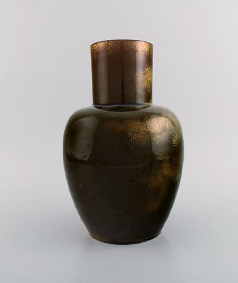 Clément Massier for Golfe Juan, Antique Vase in Glazed Ceramics, Late 19th C In Excellent Condition For Sale In Copenhagen, DK