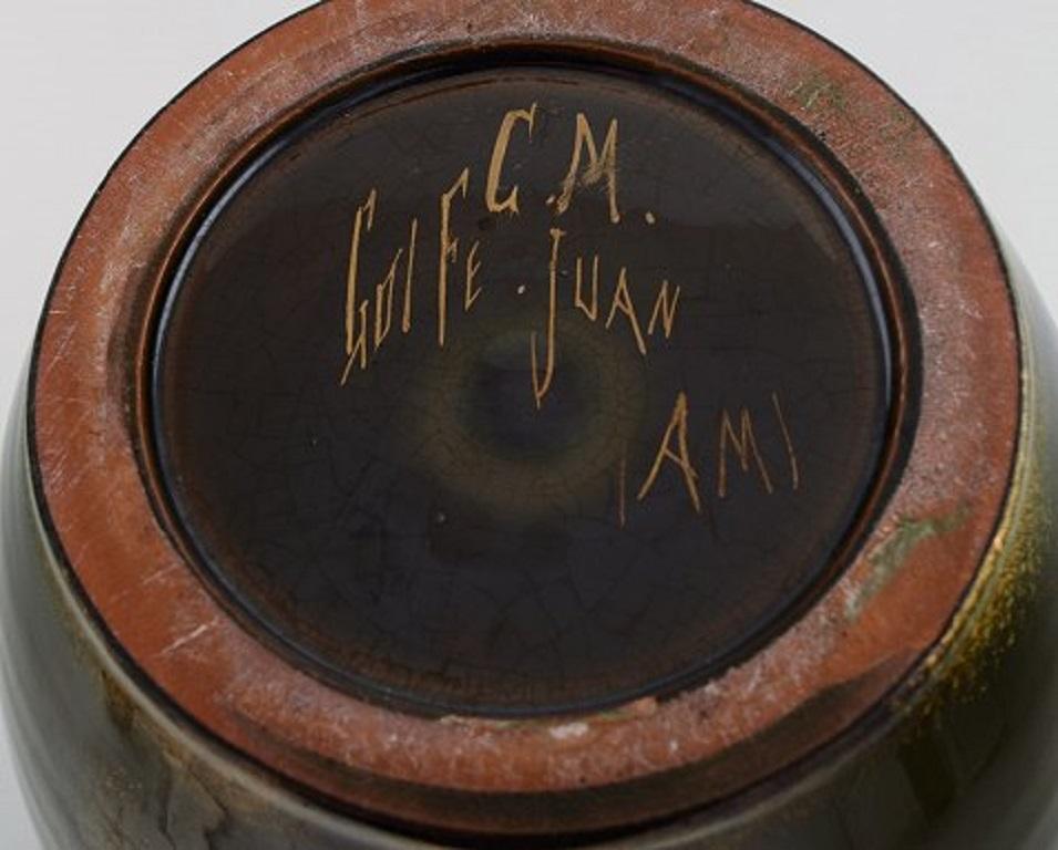 Clément Massier for Golfe Juan, Antique Vase in Glazed Ceramics, Late 19th C For Sale 3