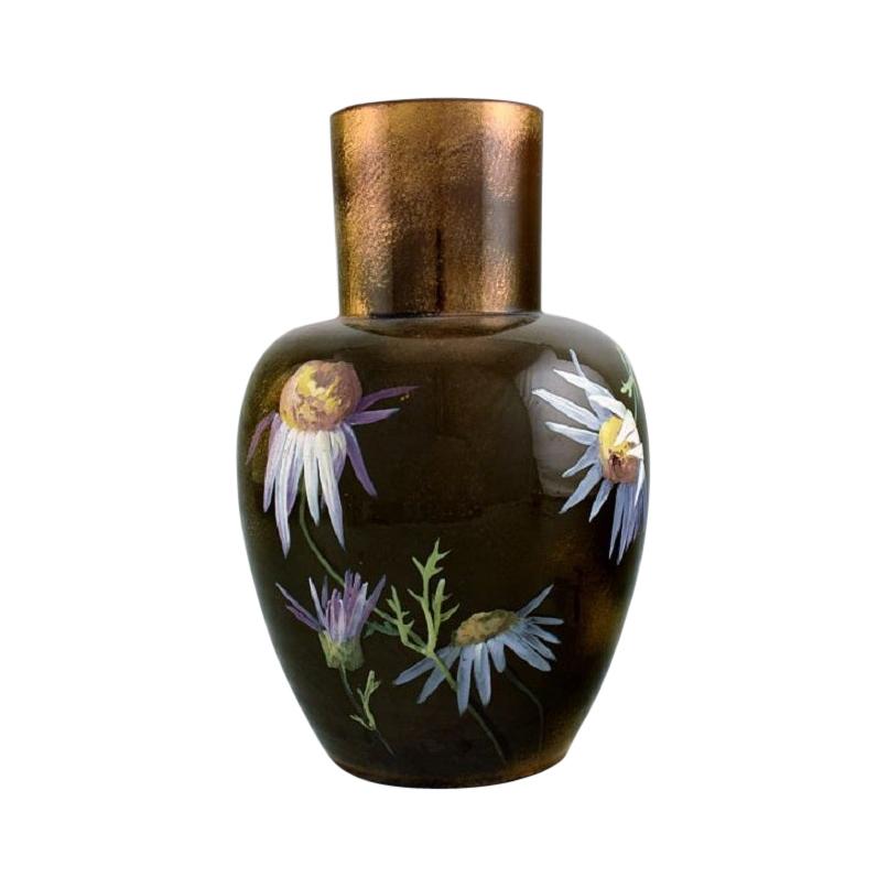 Clément Massier for Golfe Juan, Antique Vase in Glazed Ceramics, Late 19th C For Sale