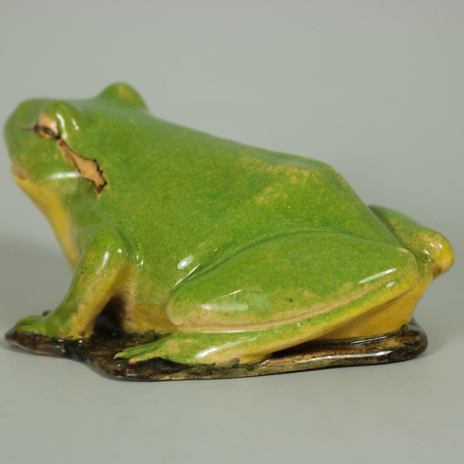 French Clement Massier Frog Figure