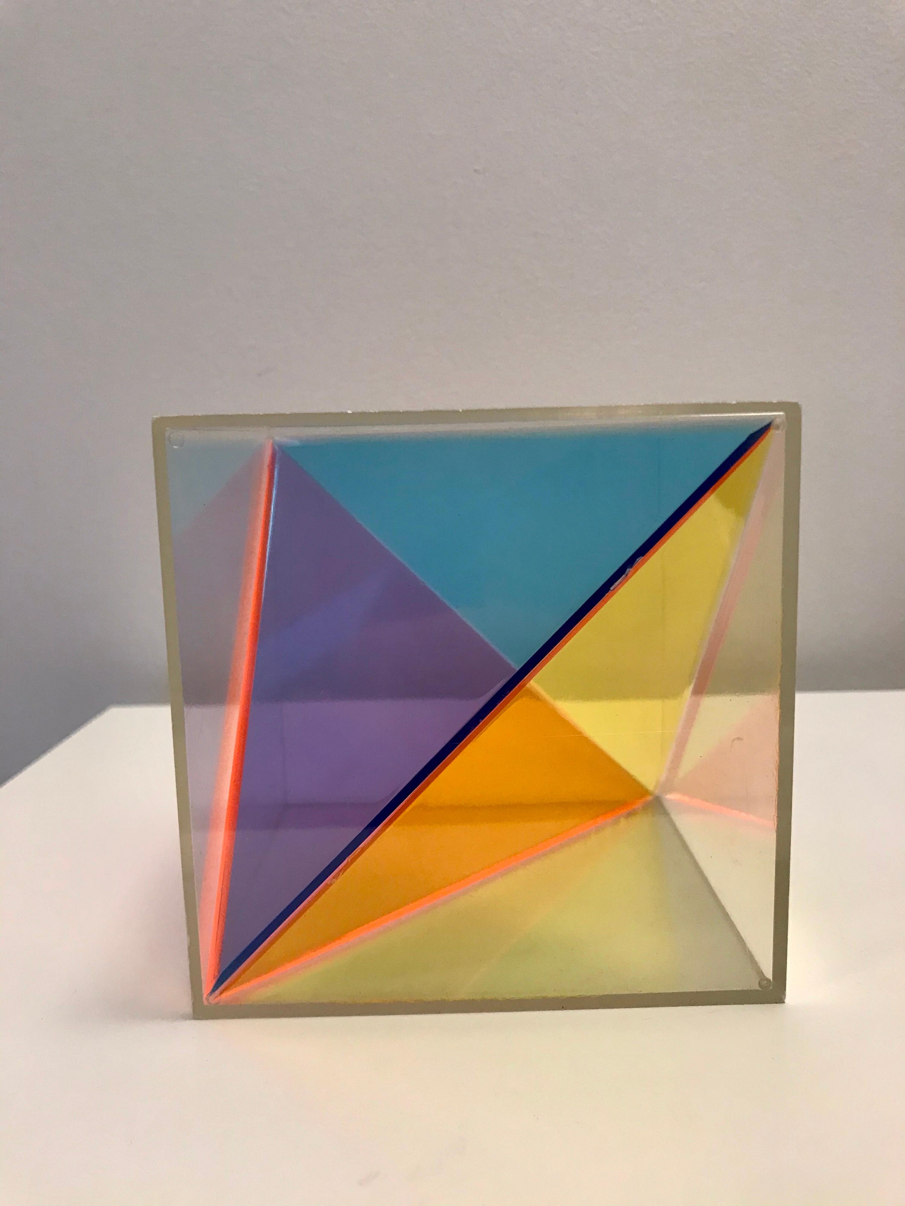 Plastic Clement Meadmore 'Rainbow Box' Objet d'Art, 1970's
