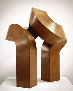 "Moreover" minimalist bronze sculpture