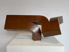 Vintage "Offshoot" minimalist bronze sculpture 
