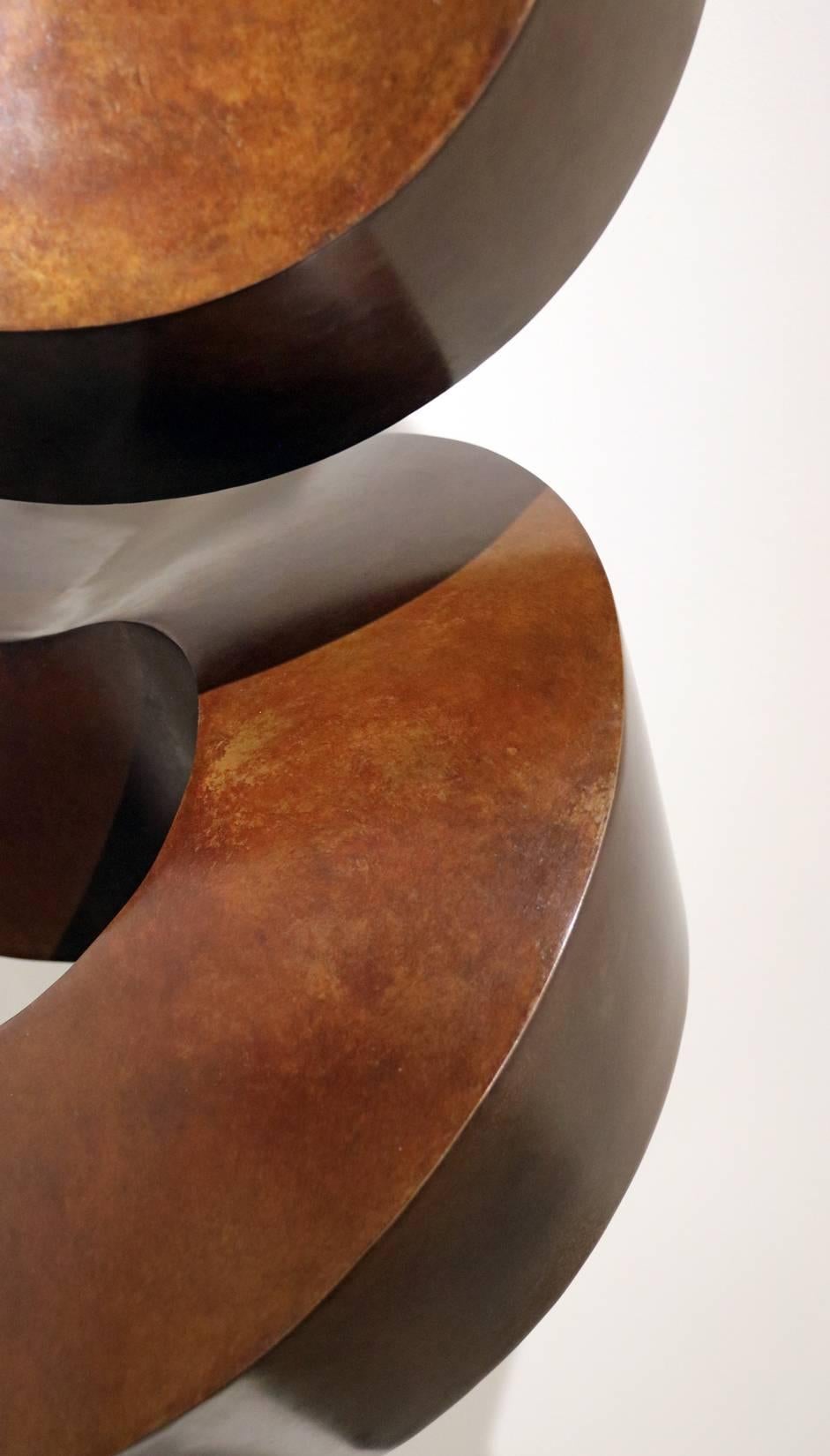 Up - Gold Abstract Sculpture by Clement Meadmore