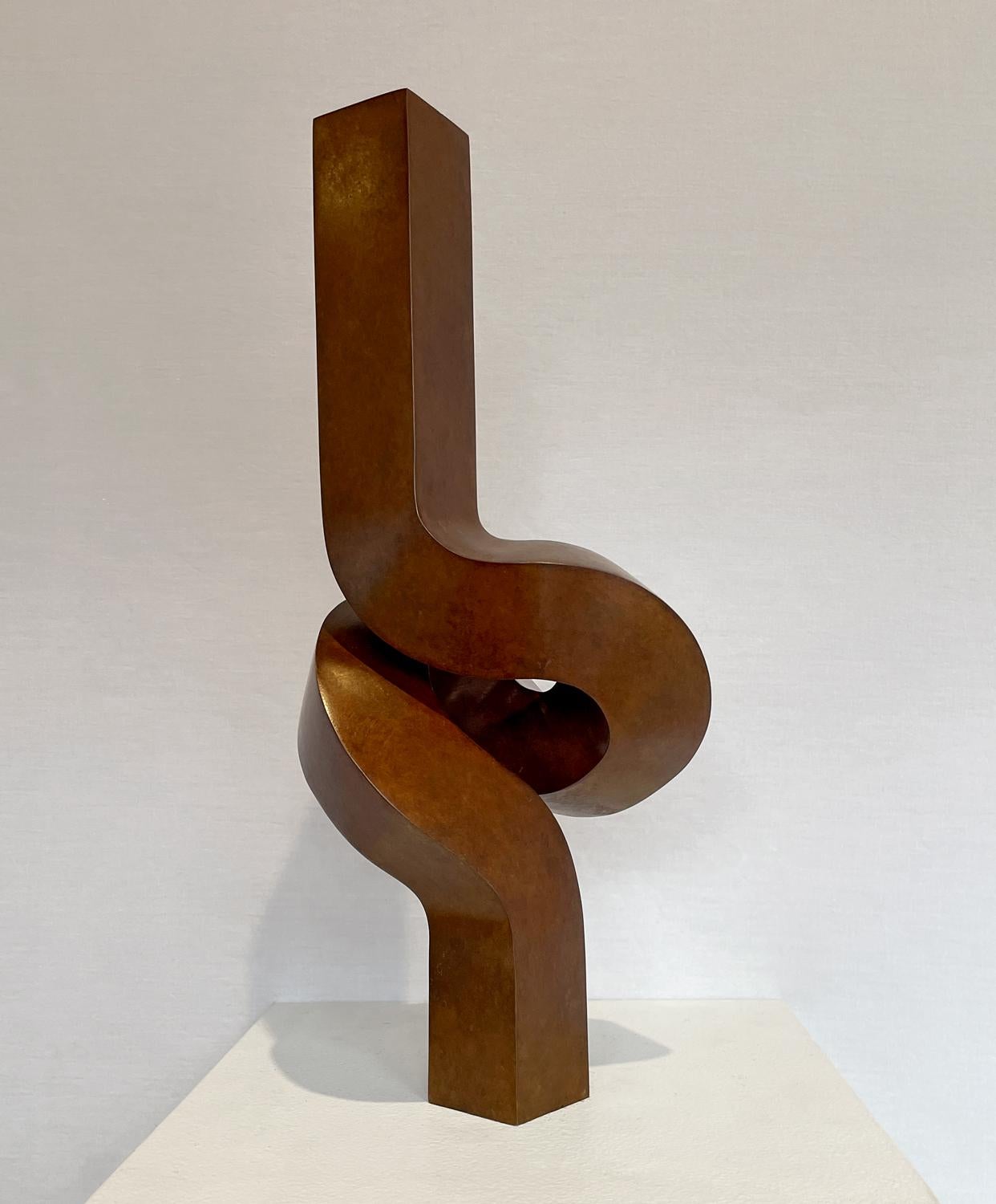Minimalistische Bronzeskulptur „Upright“  im Angebot 2