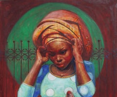 Listening Ears 3 -21st Century, Contemporary, Figurative Portrait, Animal, Women