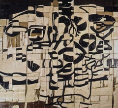 Clément Rosenthal Olio su tela "Astrazione" 1992