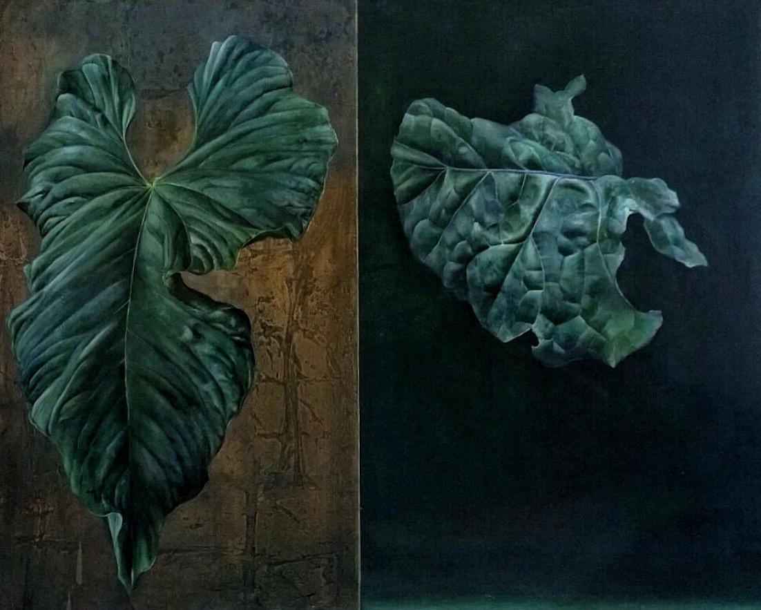 Leaves N°466  - Painting by Clément Rosenthal