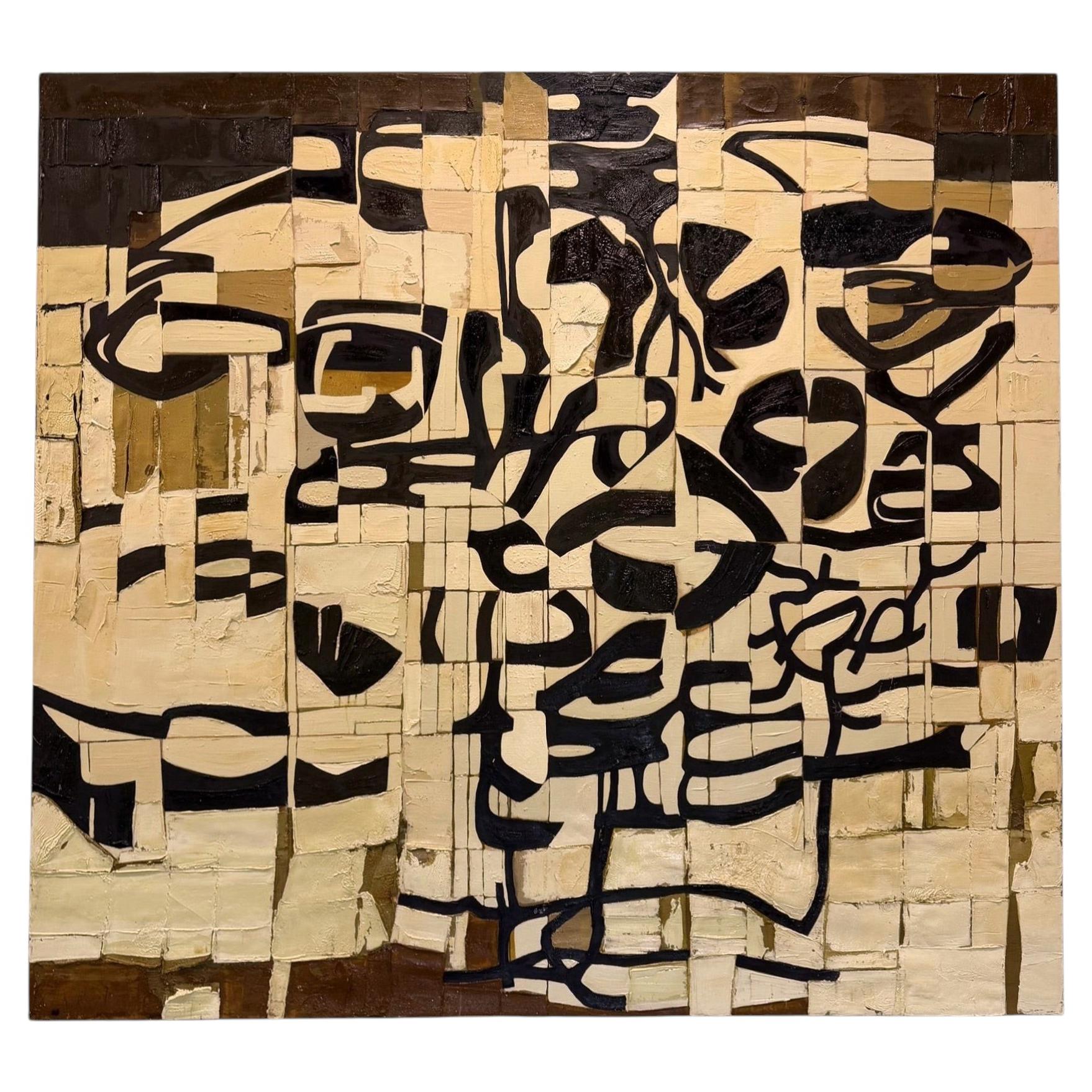 Clément Rosenthal - "Empreintes" 1992, Oil on Canvas, Abstract Painting