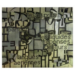 Clément Rosenthal - "Lecture" 1994, Oil on Canvas, Abstract Painting