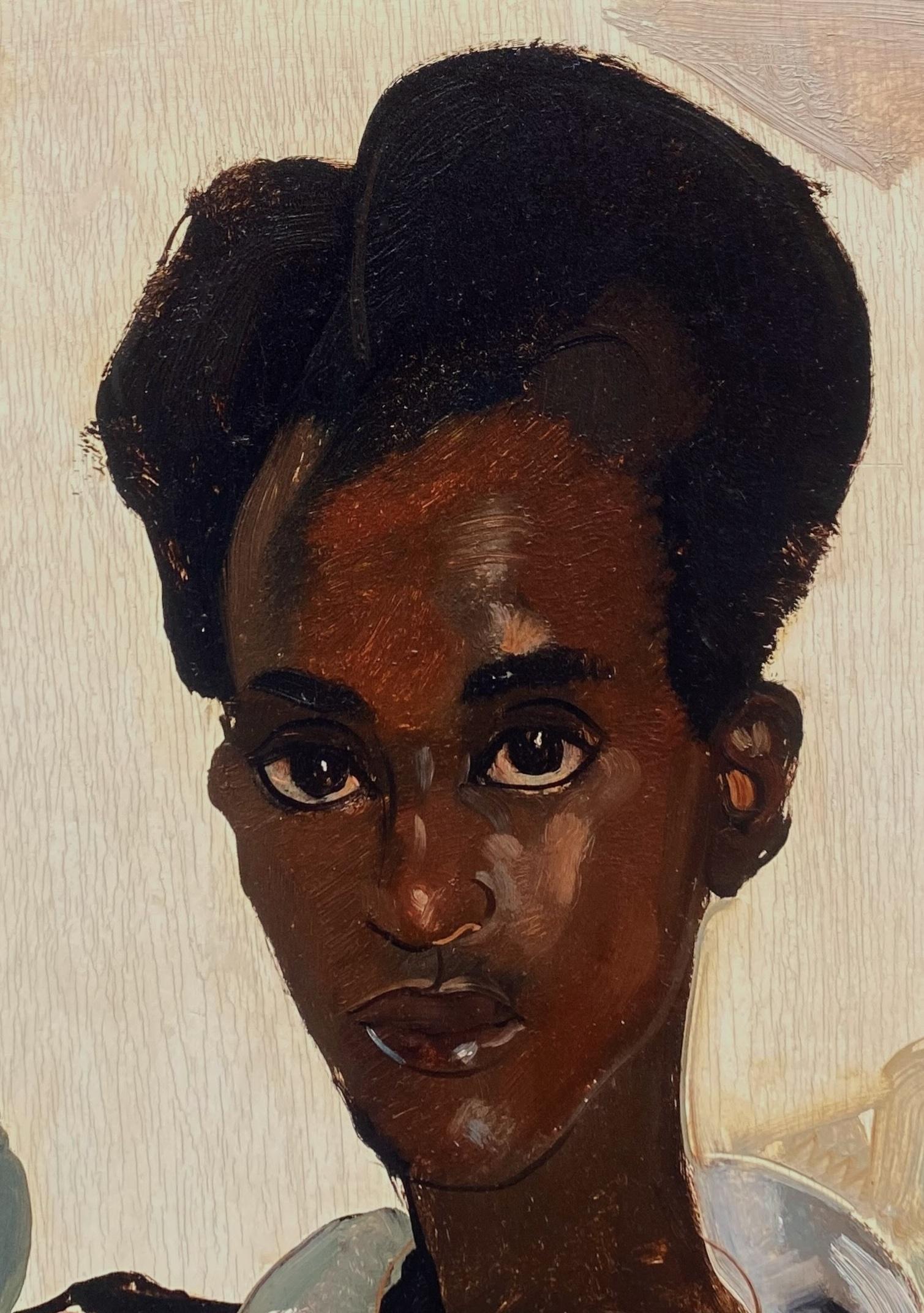 Hamudara, Goma (RDC) - Figurative Painting Beige de Clément Serneels