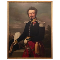 Antique Clemente Albèri 'Rimini 1803 - 1864 Bologna' Portrait of a Swiss Vatican Officer