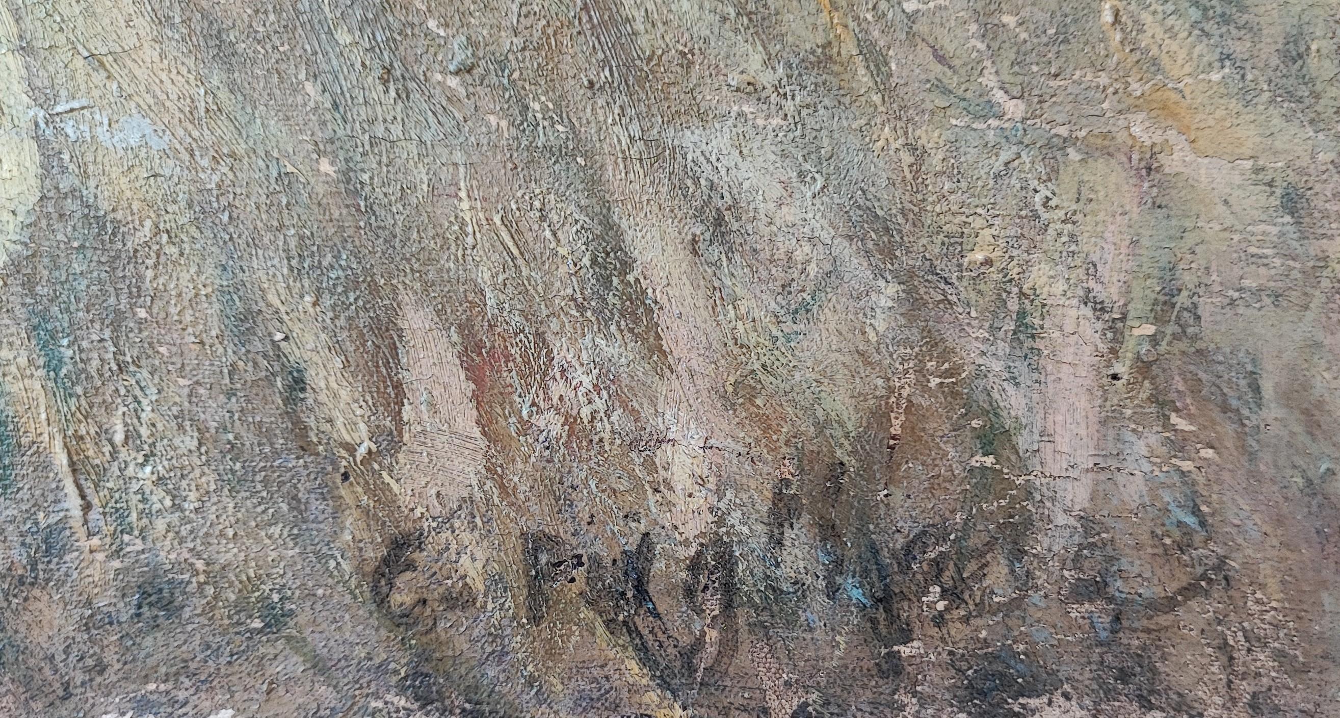 Frau auf dem Feld (Impressionismus), Painting, von Clemente Pugliese-Levi