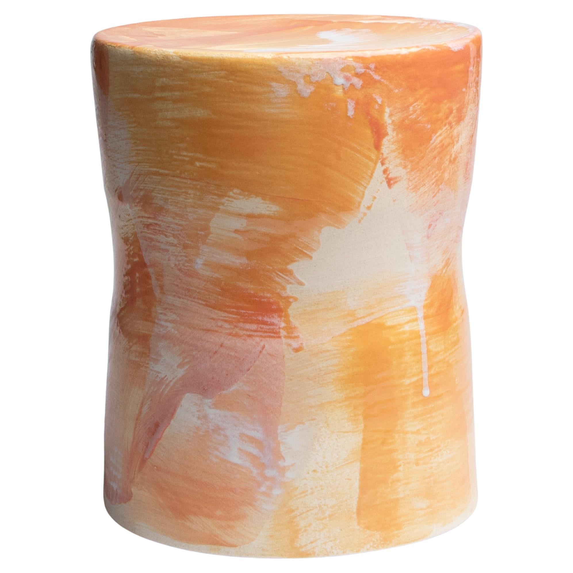 Sgabello Clementine 01 in gres smaltato di Pascale Girardin