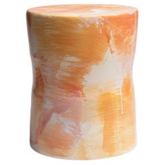 Clementine 01 Hocker aus glasiertem Steingut von Pascale Girardin