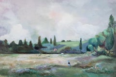 "Far Away So Close" figurative oil painting horse girl dream landscape nature
