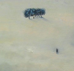 Figuratives Ölgemälde „If on a Winter's Day a Traveller“, auf der Suche nach Leben