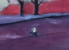 "The Traveller"  landscape oil painting figurative freedom solitude tranquility