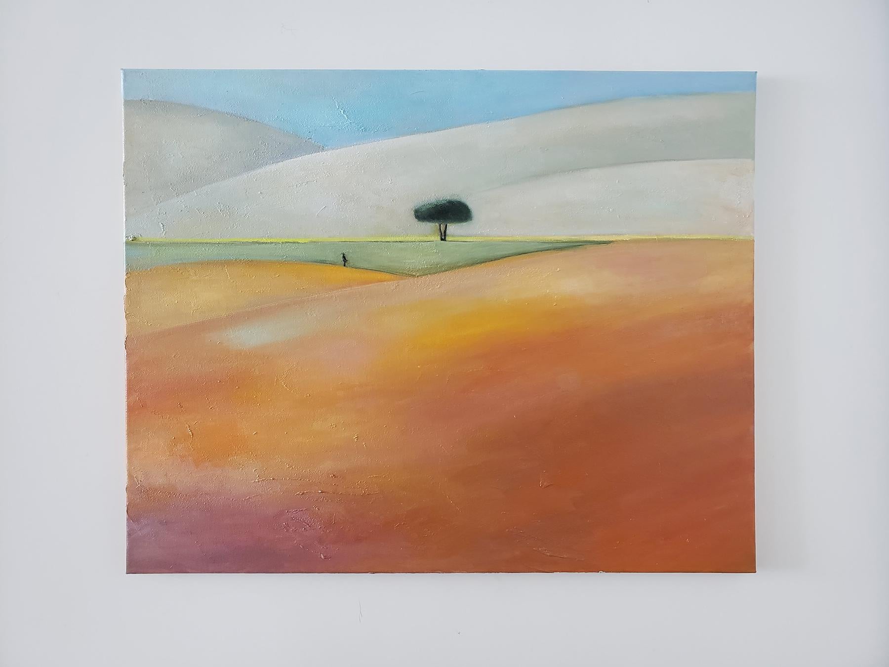 Peinture à l'huile « Tree », paysage, symbole de la nature, esprit de paix, espoir et âme en vente 1