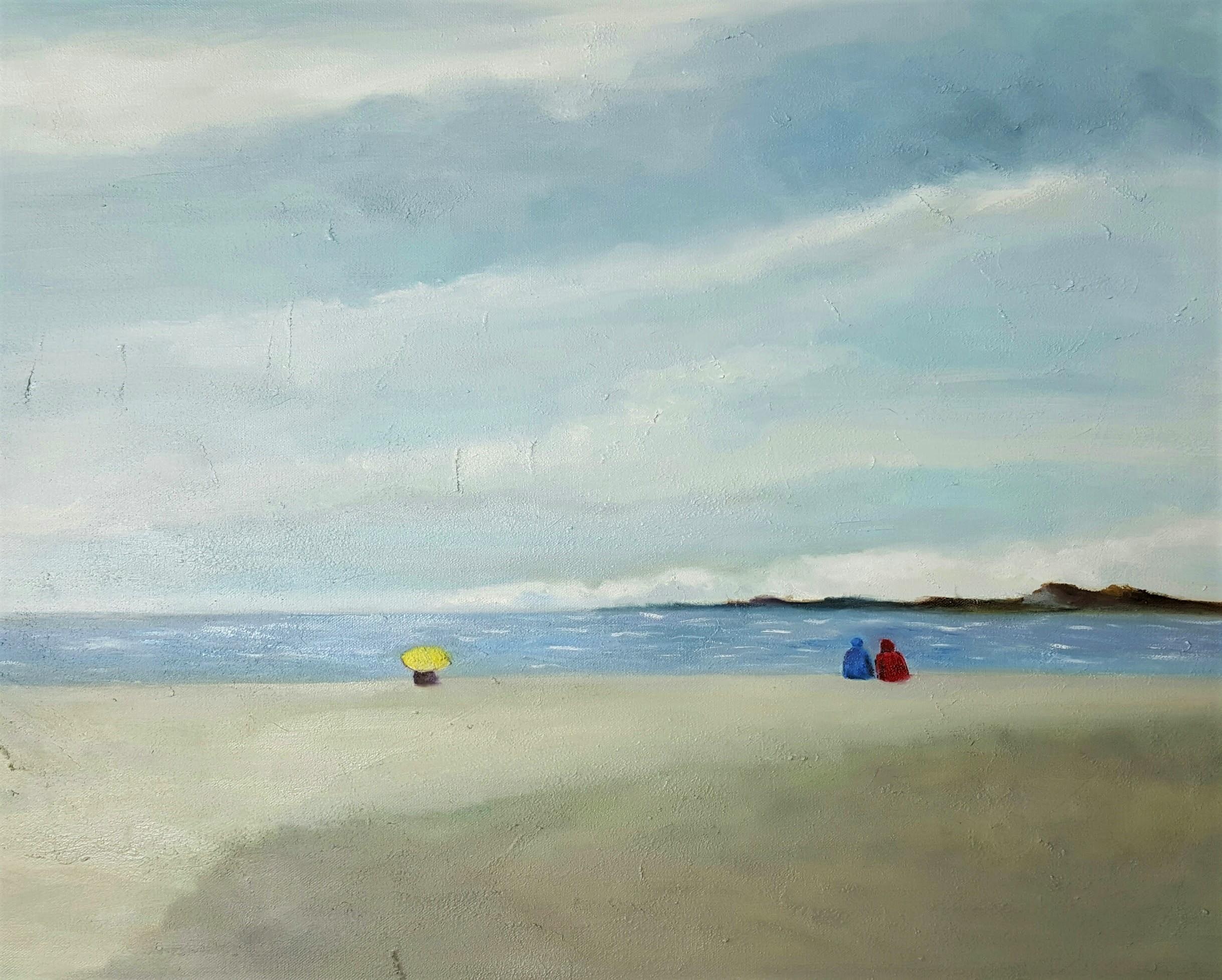 Ein Moment am Meer, drei Menschen, die getrennt und doch gemeinsam das Meer betrachten.

Clementine glaubt an die Kraft der Farbe und an die Heilkraft der Kunst. Ihre Werke werden oft als therapeutisch angesehen und bieten eine ruhige Ecke für die
