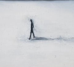 figuratives Ölgemälde „Winterreise“ Seele Franz Schubert Wanderer im Leben