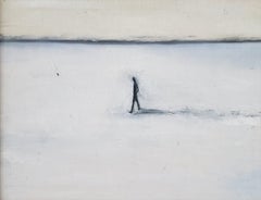 Figuratives Ölgemälde „Winterreise“  Seele Franz Schubert Wanderer im Leben 