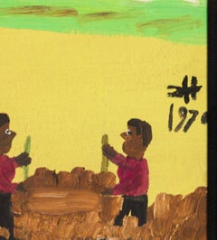 Procession funéraire (peinture d'art populaire authentifiée de Clementine Hunter)