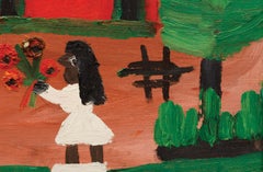 Girl Giving Flowers to Jesus (Authenticated)