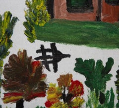 Melrose Plantation (Clementine Hunter Folk Art Painting, auth. by Tom Whitehead)