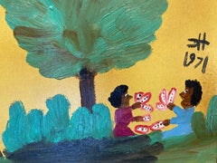 Playing Cards (Superb Authenticated Clementine Hunter Folk Art Painting)