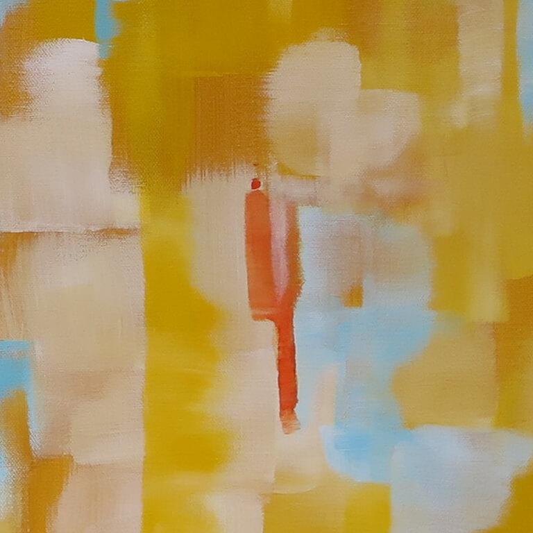 Joy - Brown Abstract Painting by Clementine