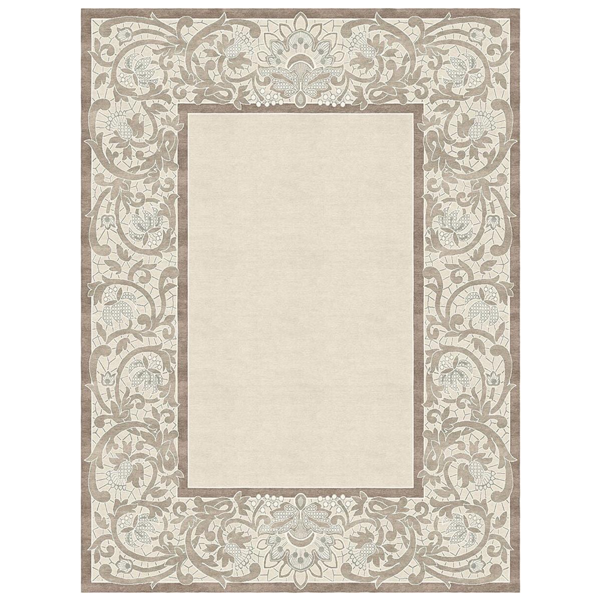 Temple Ceremony Chinese Blue Traditional Oriental Hand Knotted Wool