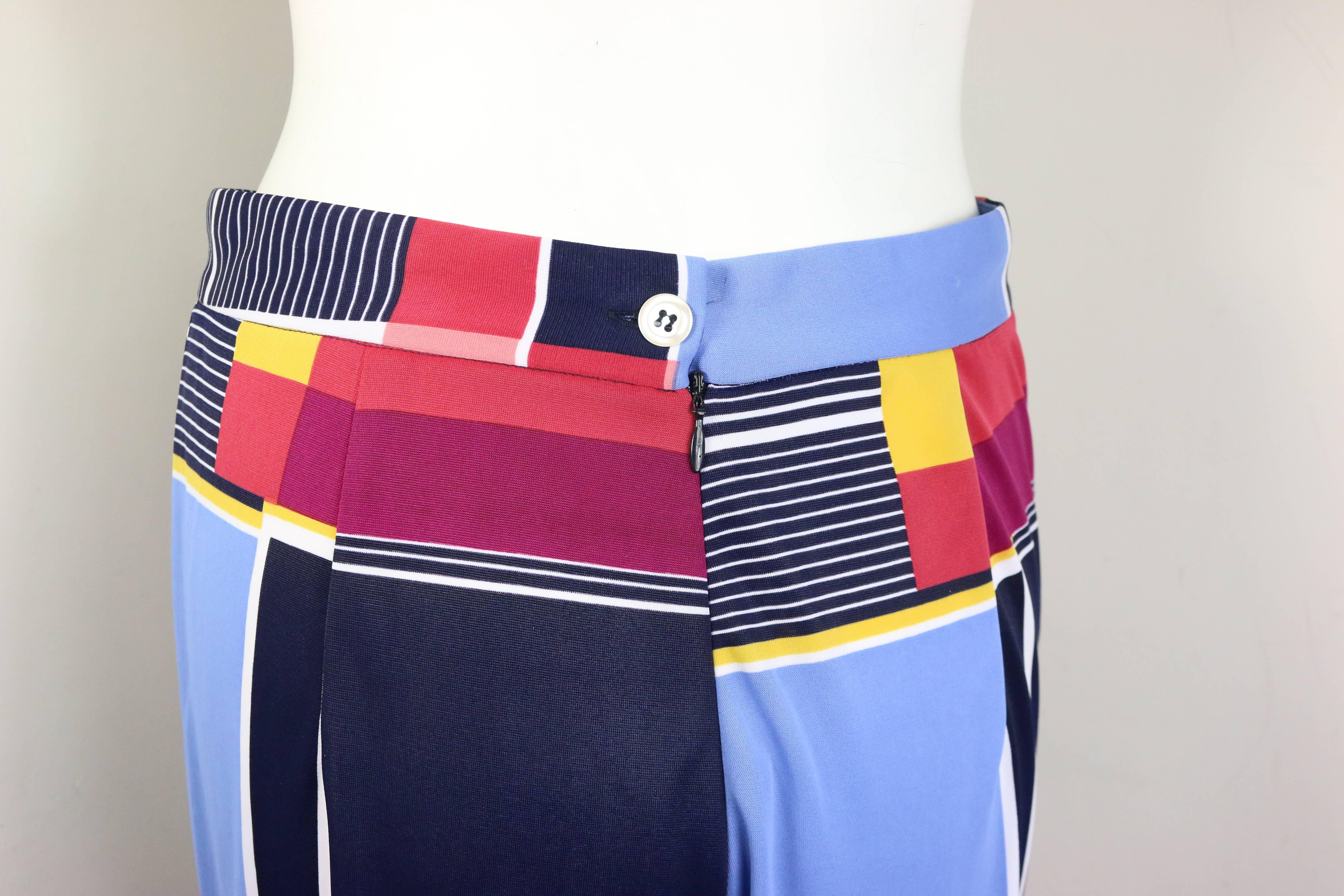 Clements Ribeiro, camicetta e pantaloni con motivi retrò multicolore in vendita 2