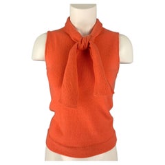 CLEMENTS RIBEIRO Size S Orange Cashmere Knitted Casual Top