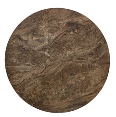 Cleo Baldon Style Dining Table in Wrought Iron with Custom Marble Top, 1960s