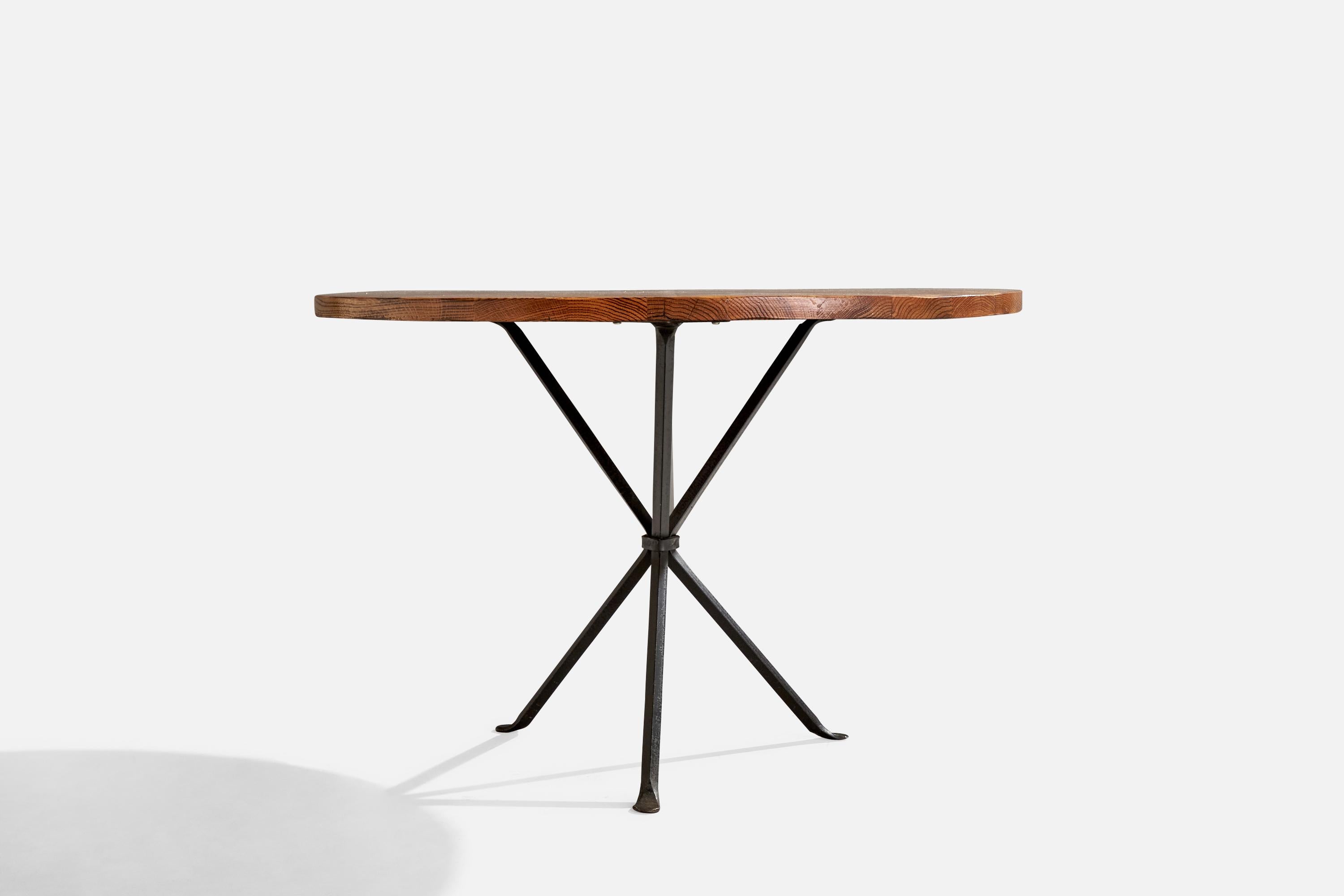 Cleo Baldon, Mesa de comedor, Roble, Hierro, EE.UU., Década de 1960 Estadounidense en venta