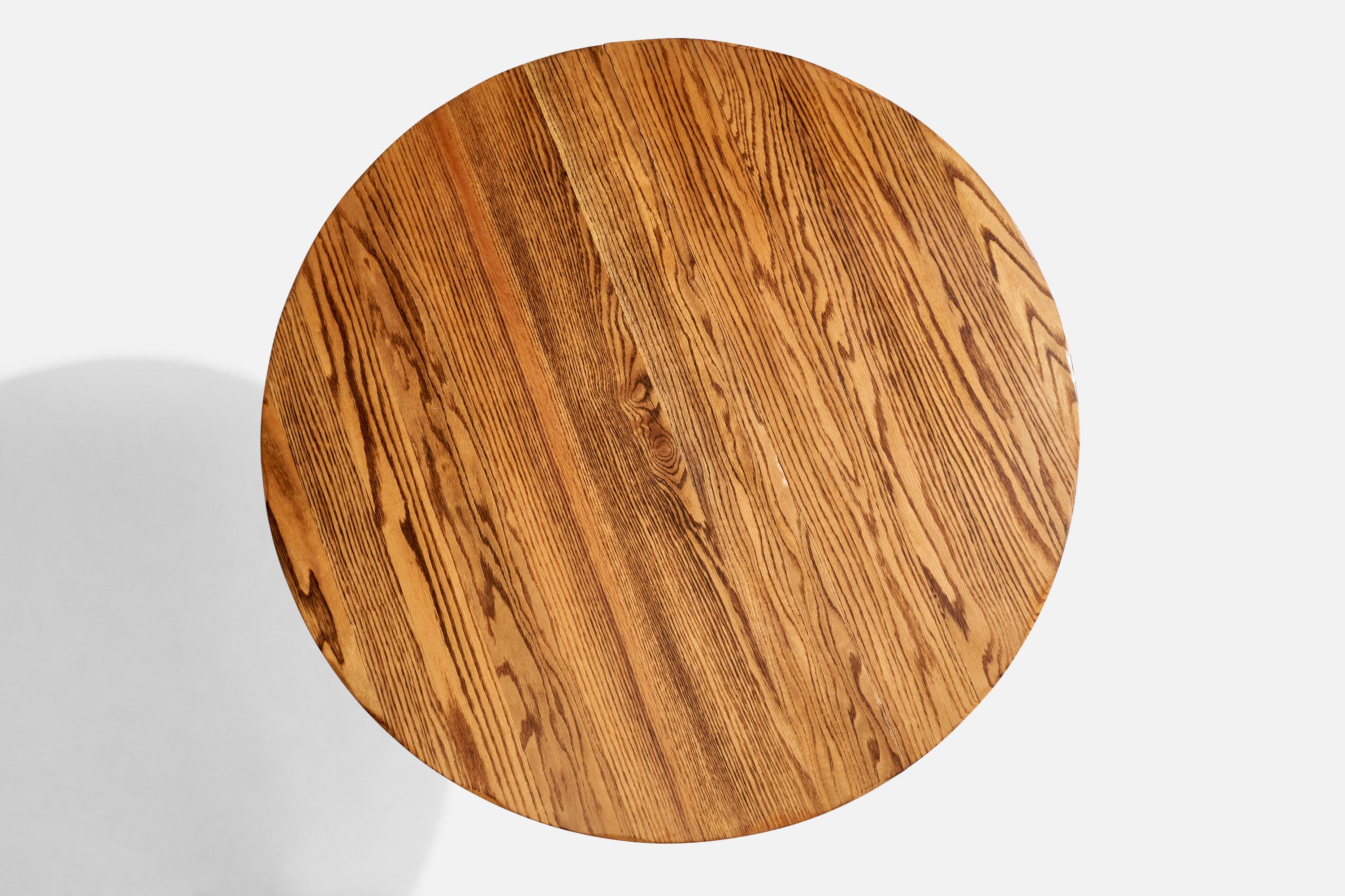 Cleo Baldon, Mesa de comedor, Roble, Hierro, EE.UU., Década de 1960 en venta 1