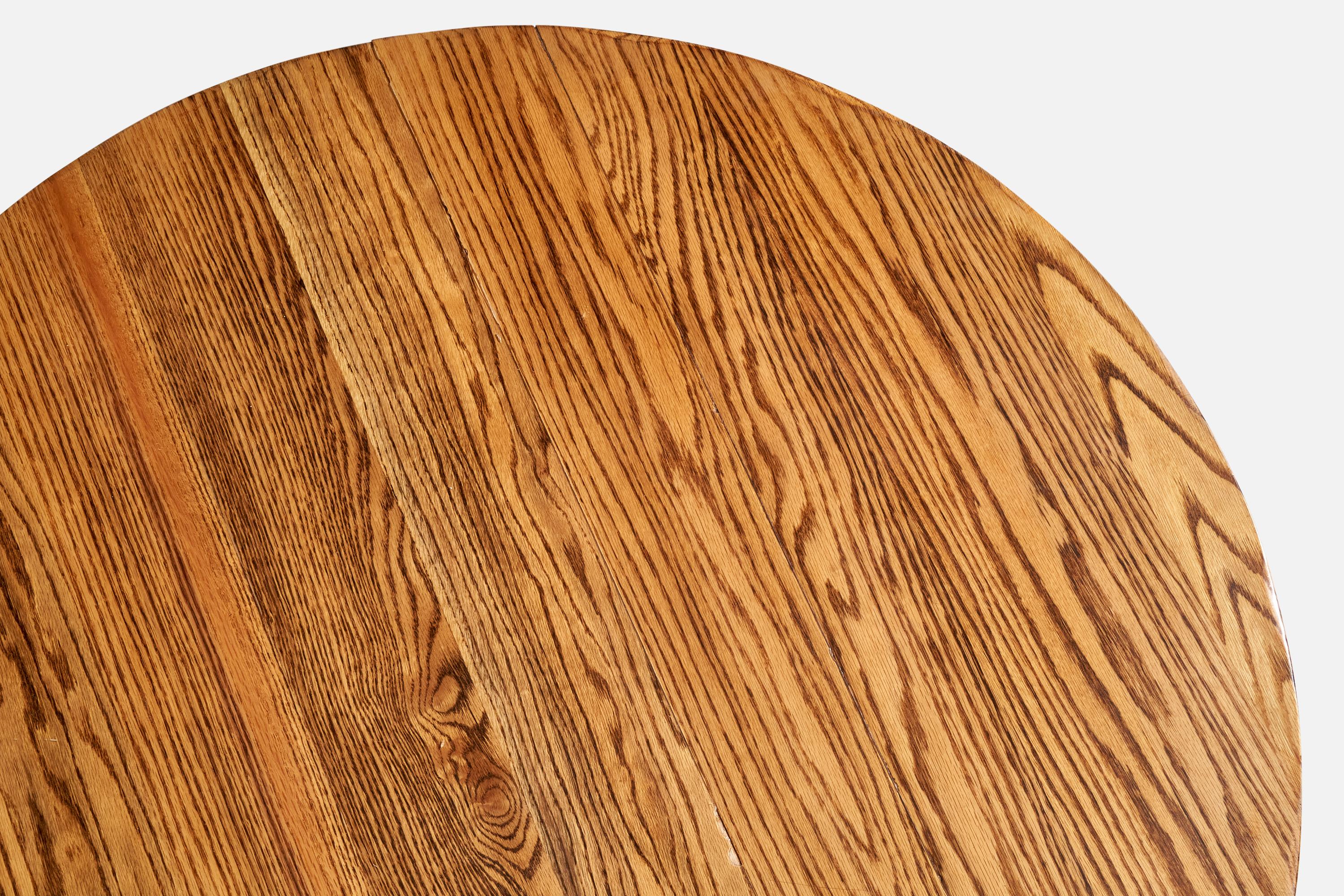 Cleo Baldon, Mesa de comedor, Roble, Hierro, EE.UU., Década de 1960 en venta 2