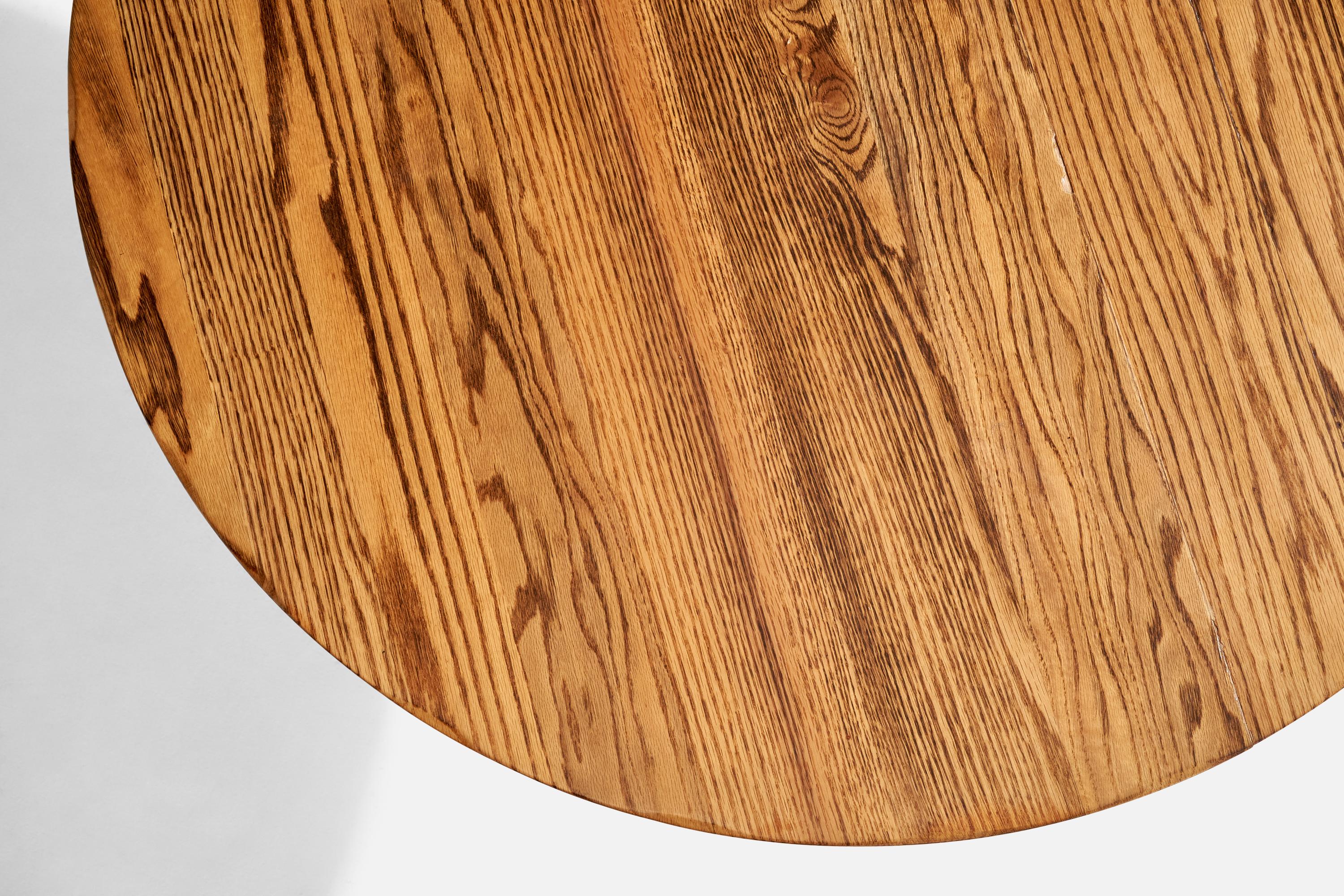 Cleo Baldon, Mesa de comedor, Roble, Hierro, EE.UU., Década de 1960 en venta 3