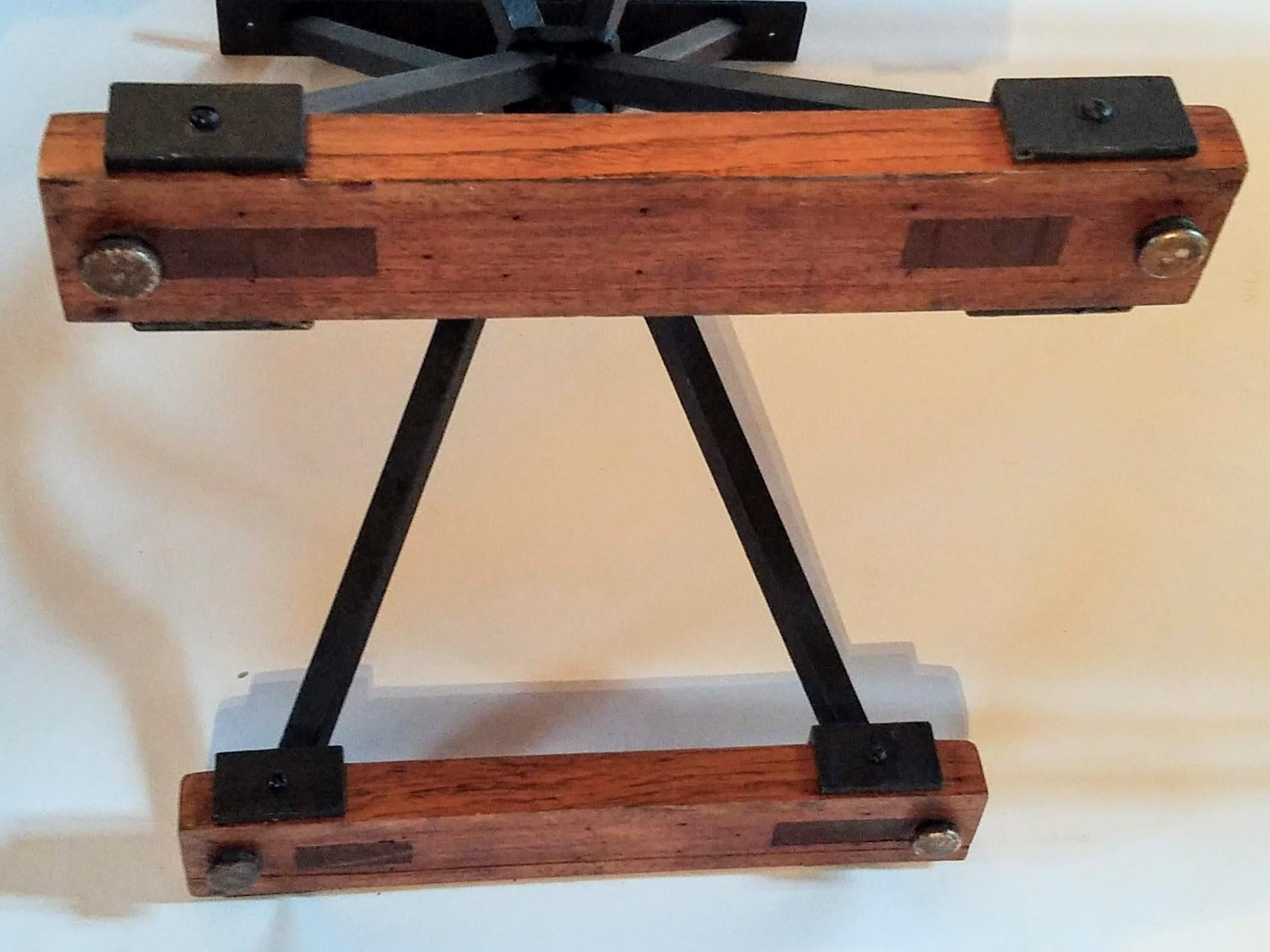 Wrought Iron Cleo Baldon Teak Dining Table Terra Furniture California C. 1965 For Sale