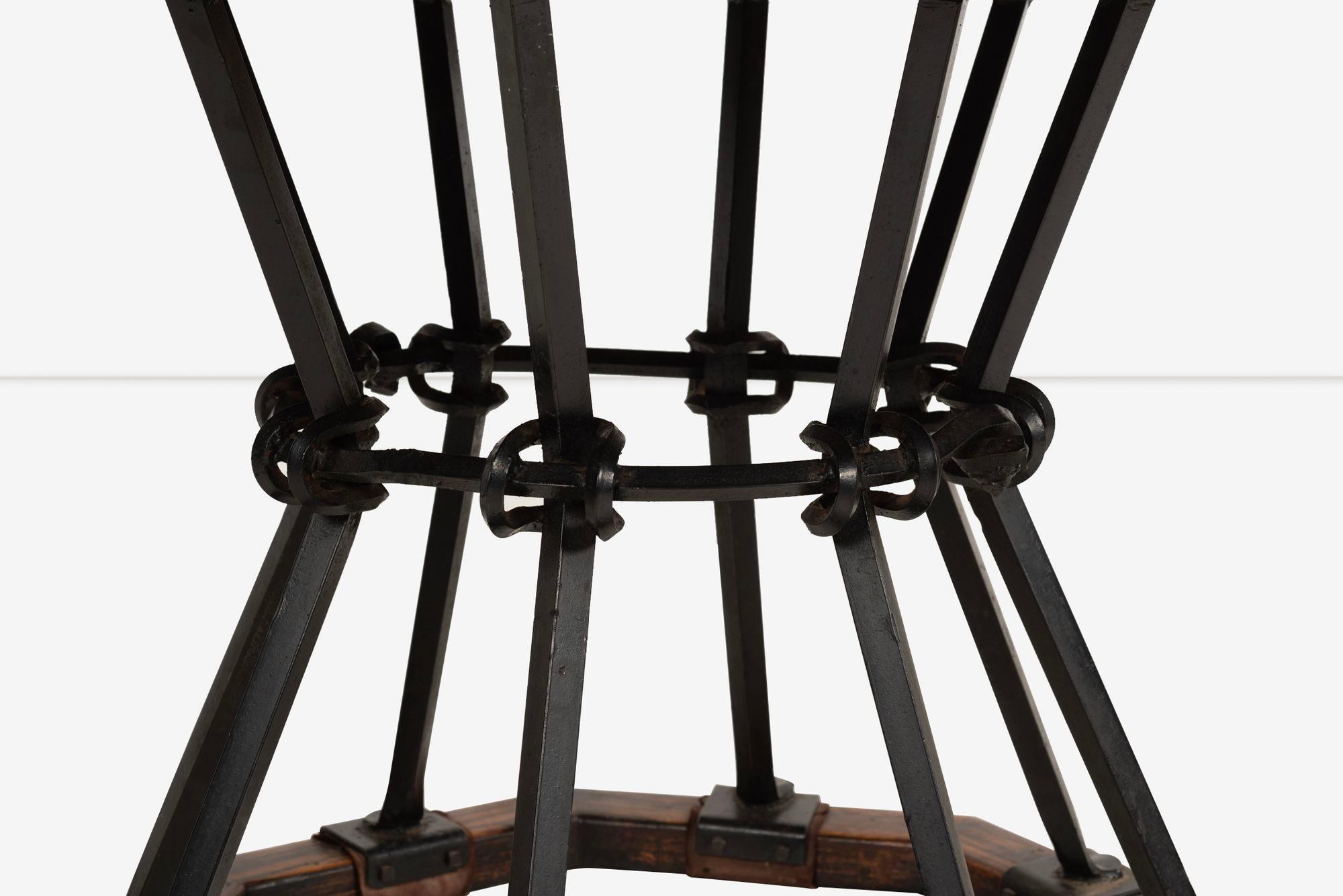 Fer forgé Cleo Baldon for Terra Dining Table, 1960s Venice, California, USA en vente
