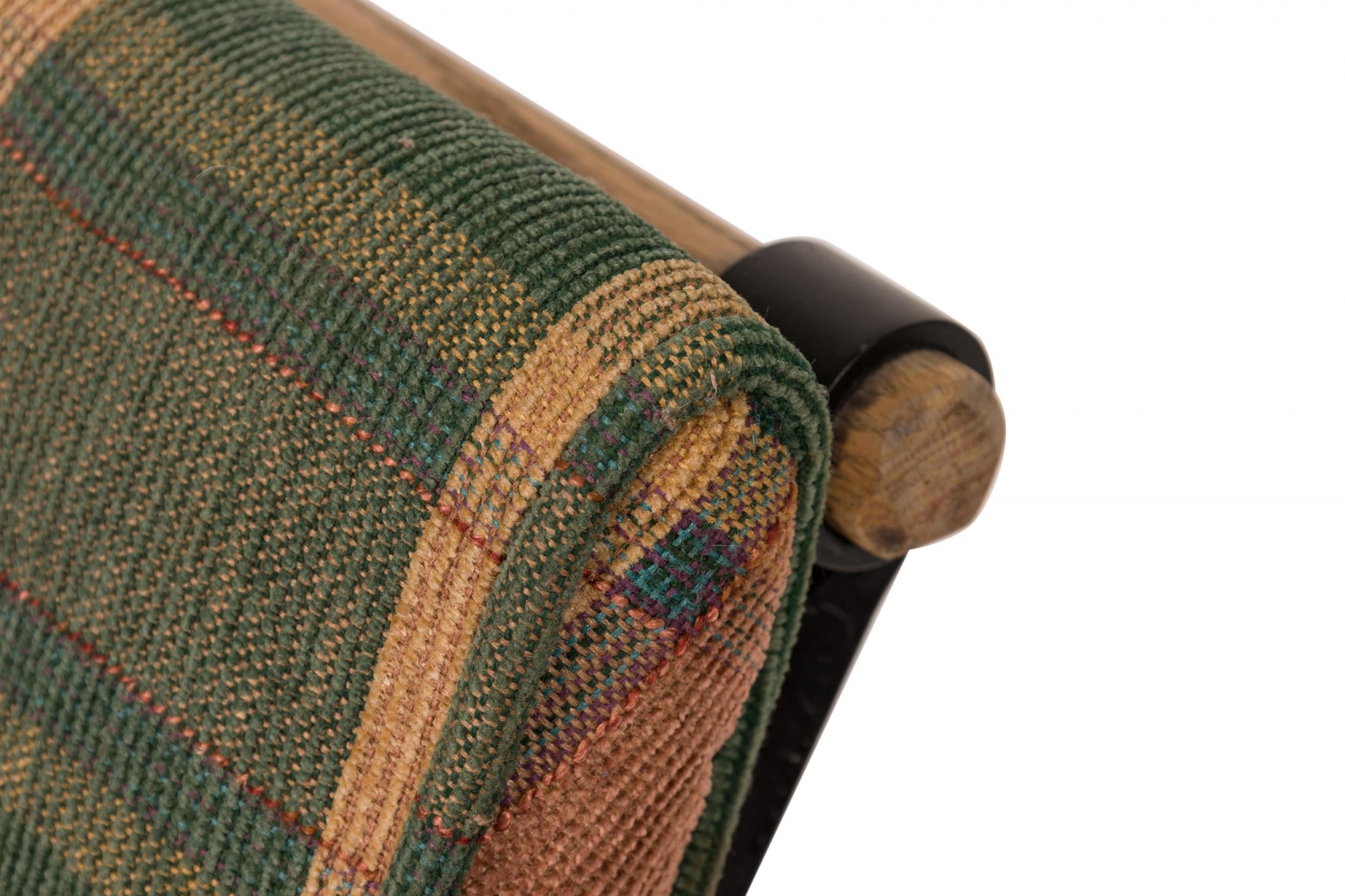 Cleo Baldon for Terra of California X-Frame Plaid Upholstered Barstool 2