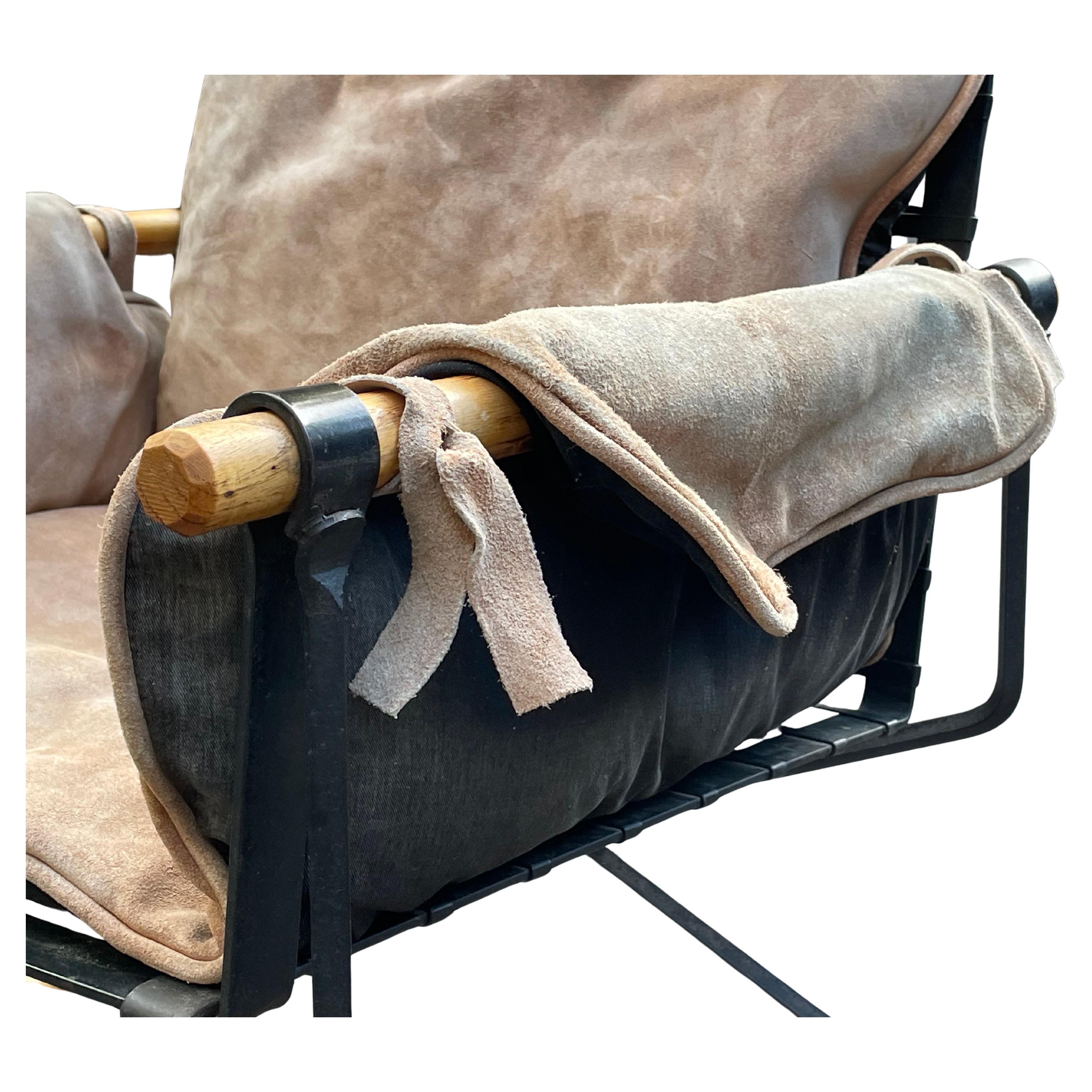 American Cleo Baldon Iron & Oak Lounge Chair for Terra