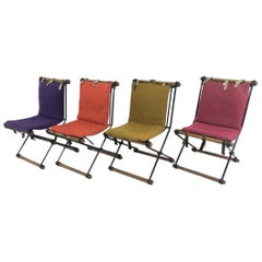 Cleo Baldon Oak and Wrought Iron Dining Side Chair