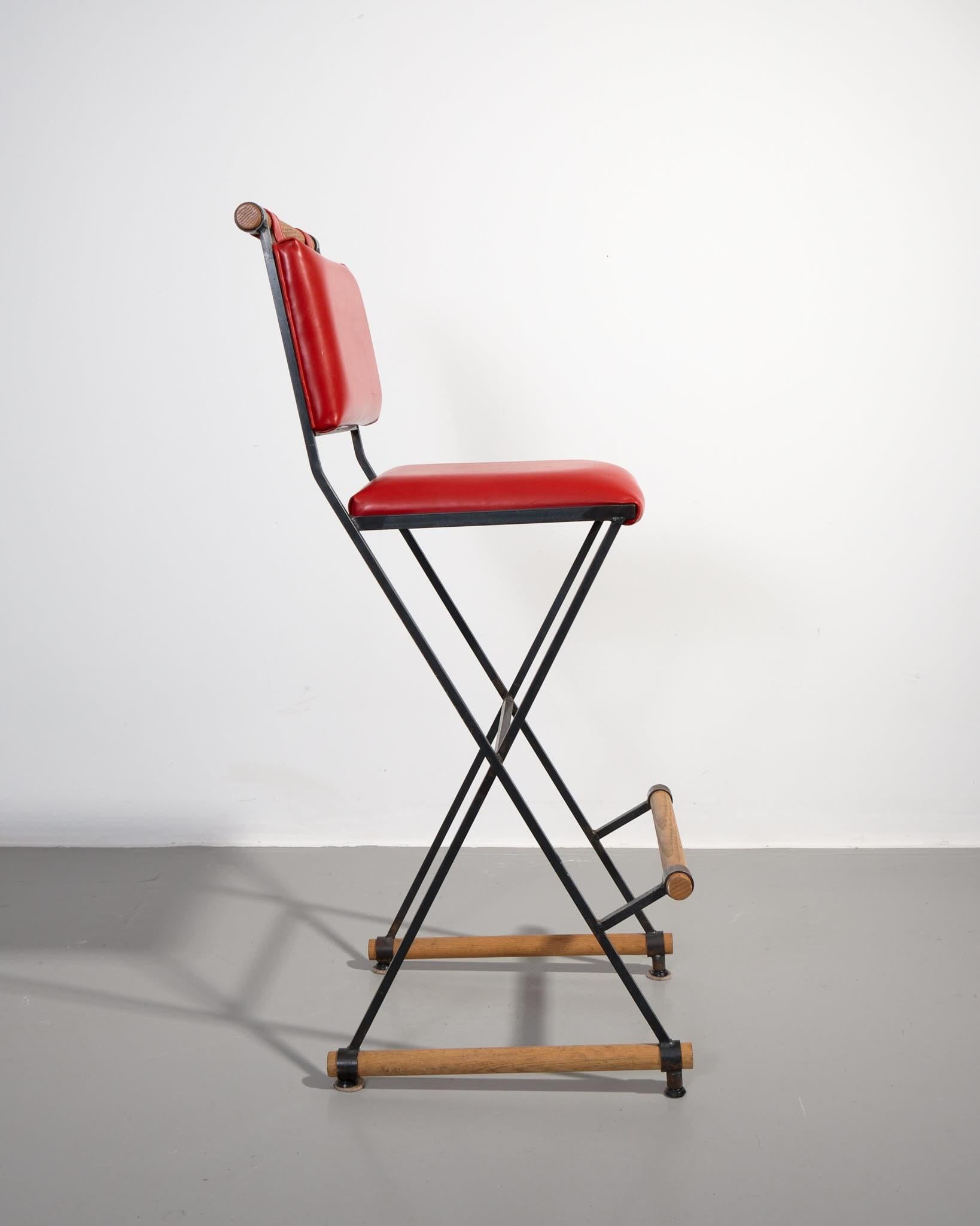 Mid-Century Modern Cleo Baldon, Red Bar Stools