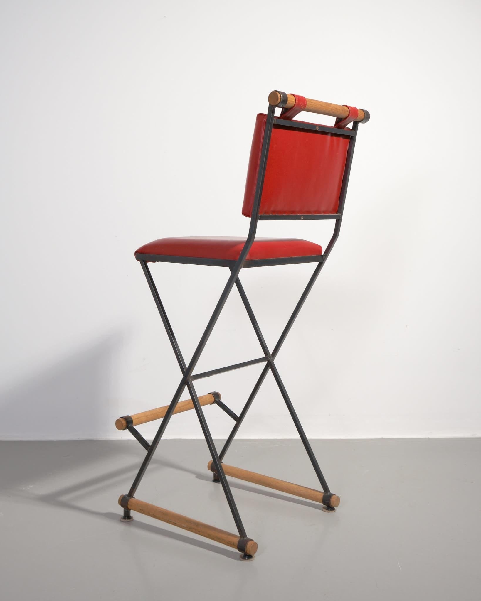 Cleo Baldon, Red Bar Stools In Excellent Condition In London, GB